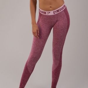 Gymshark Beet Marl/Chalk Pink Flex Leggings